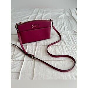 Kate Spade New York Pebbled Leather Crossbody – Plum Purple